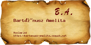 Bartánusz Amelita névjegykártya